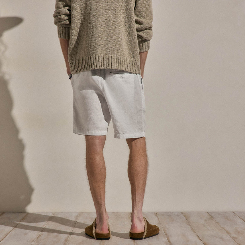 Lightweight Linen Relaxed Short in White | James Perse Los Angeles
