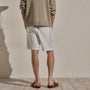 Lightweight Linen Relaxed Short in White | James Perse Los Angeles