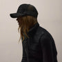 Suede 6 Panel Trucker Hat in Black | James Perse Los Angeles / Womens