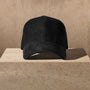 Men's Suede 6/Panel Trucker Hat in Black | James Perse Los Angeles