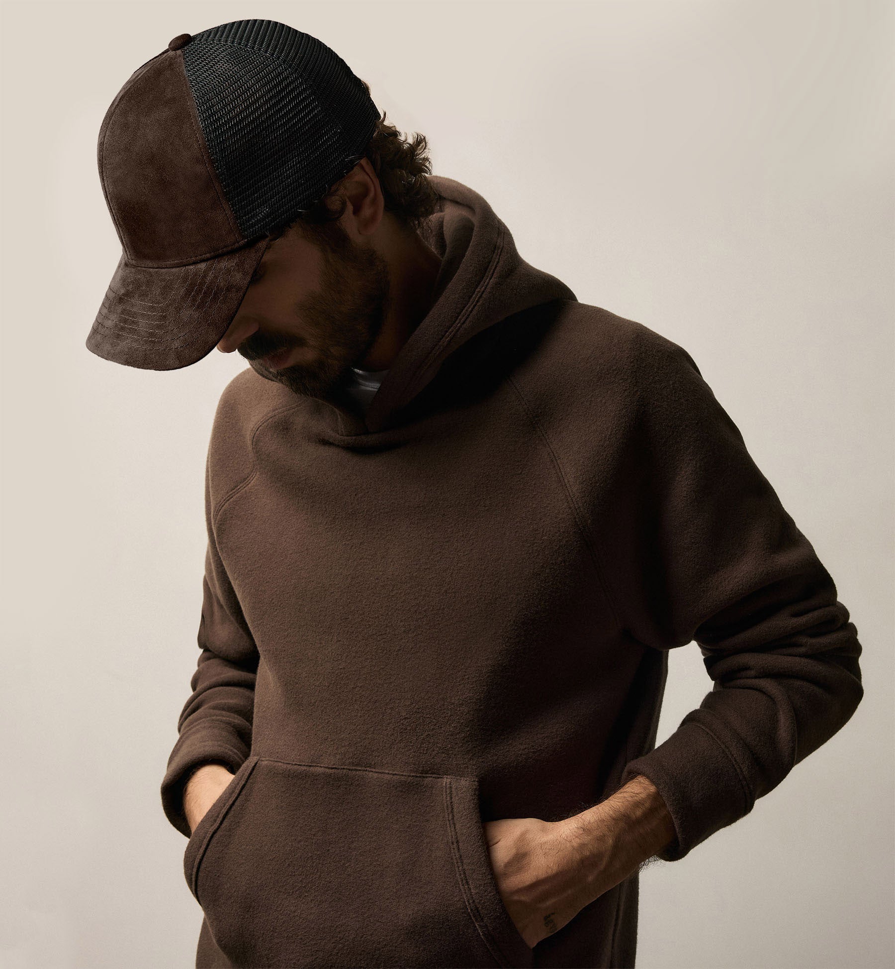 Suede Baseball Hat - Cafe | James Perse Los Angeles