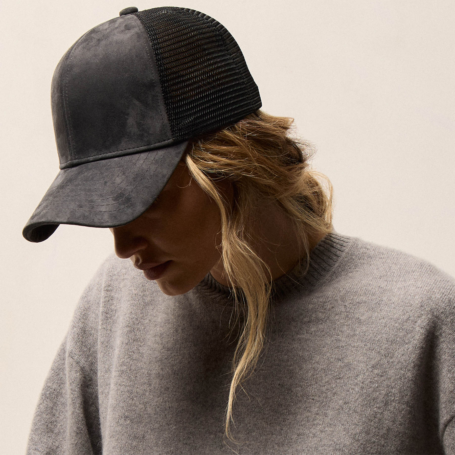 Suede Baseball Hat - Smokey Grey | James Perse Los Angeles