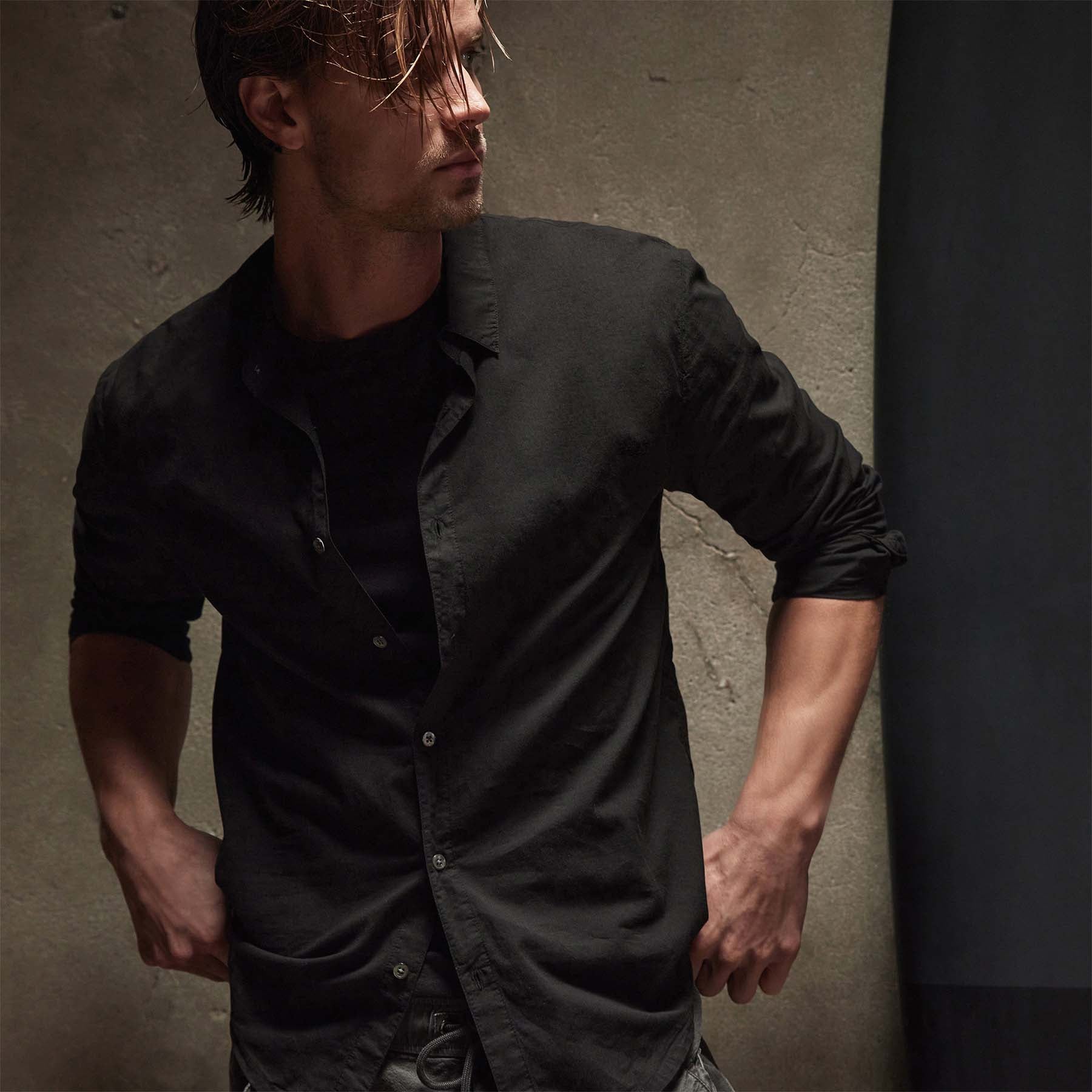 Standard Shirt in Black | James Perse Los Angeles