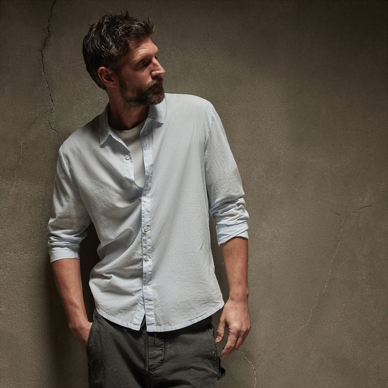 Standard Shirt in Ice Blue Pigment | James Perse Los Angeles