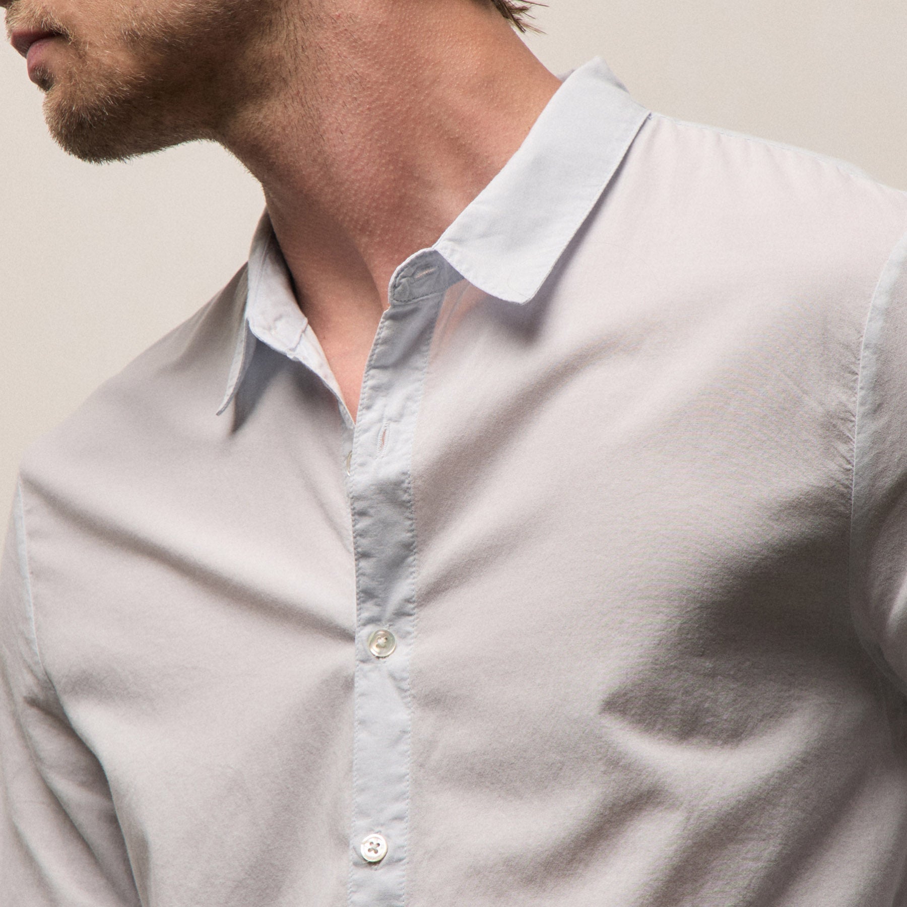 Standard Shirt in Ice Blue Pigment | James Perse Los Angeles