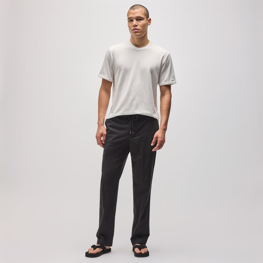 Cotton Linen Work Pant in Black | James Perse Los Angeles