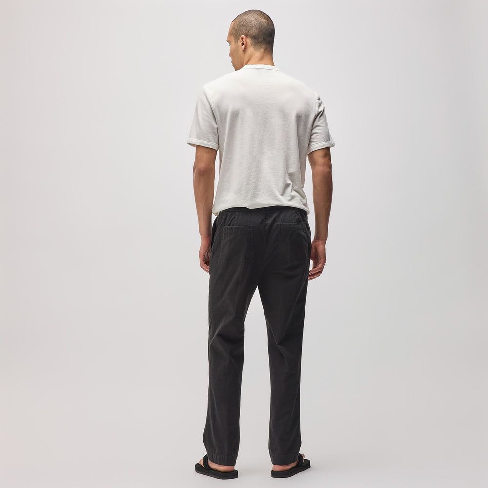 Cotton Linen Work Pant in Black | James Perse Los Angeles