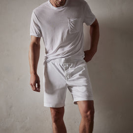 Cotton Linen Tailored Short in White | James Perse Los Angeles