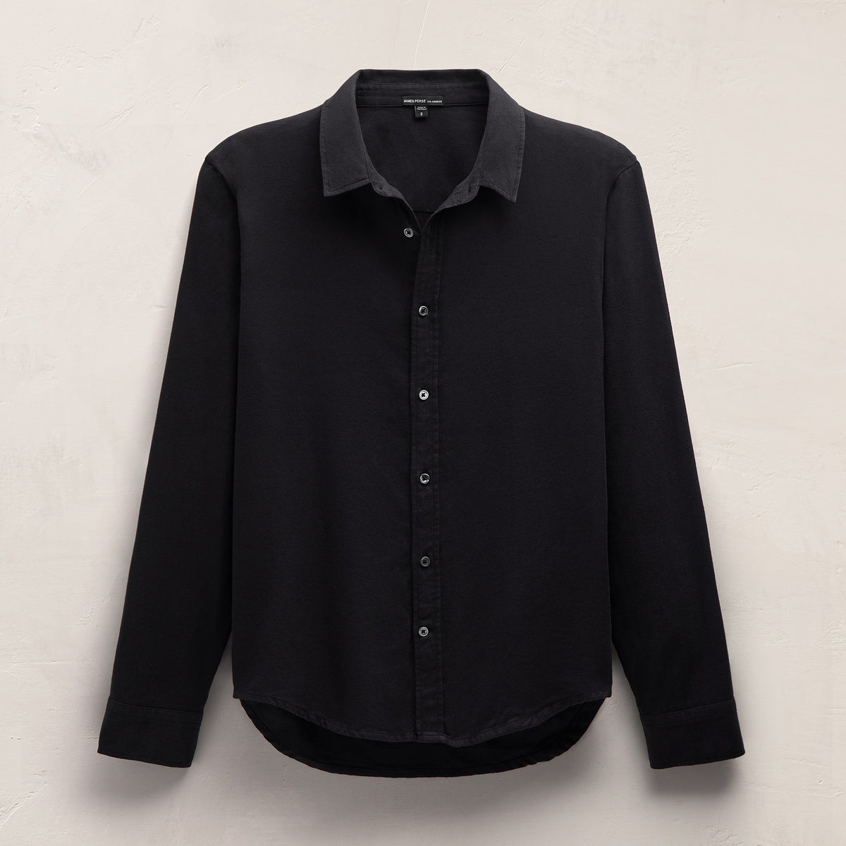 Cotton Flannel Shirting in Blue Black | James Perse Los Angeles