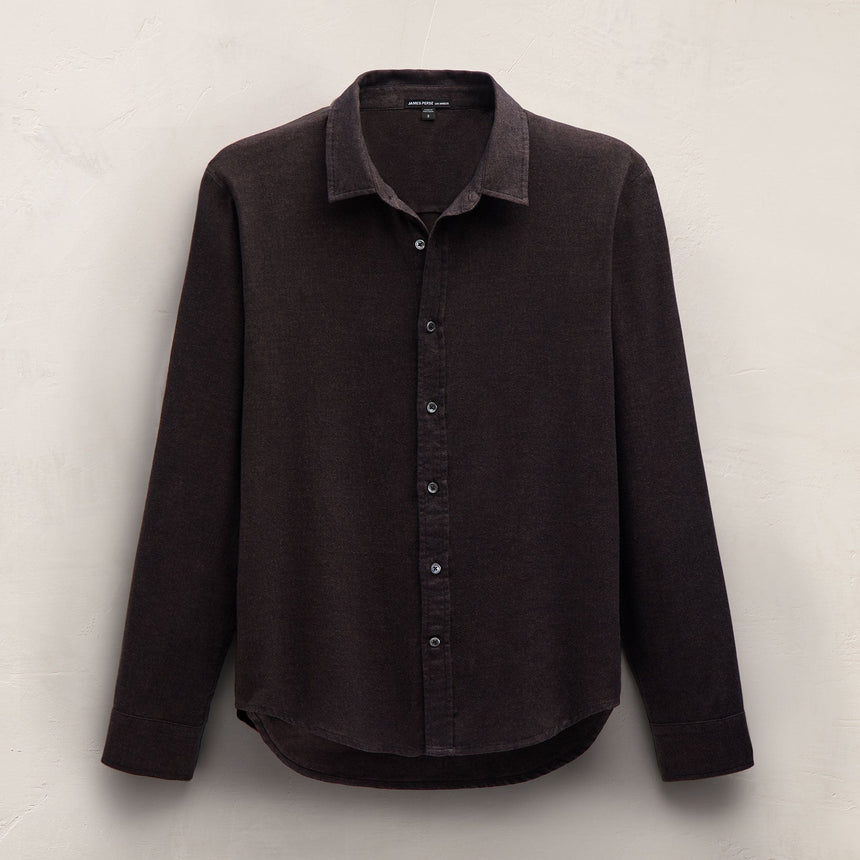 Cotton Flannel Shirting in Cocoa | James Perse Los Angeles FLAT