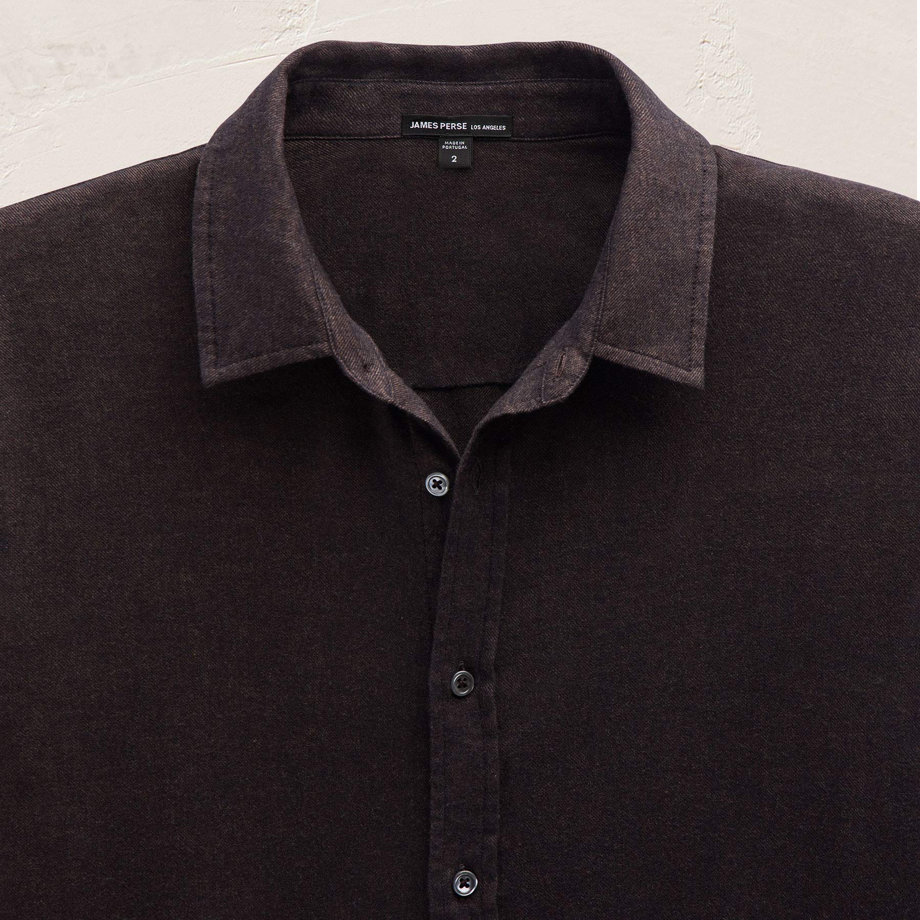 Cotton Flannel Shirting in Cocoa | James Perse Los Angeles FLAT