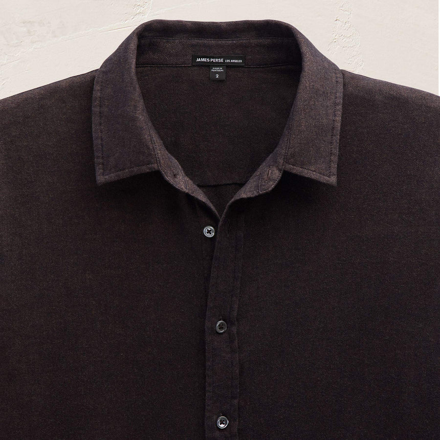Cotton Flannel Shirting in Cocoa | James Perse Los Angeles FLAT