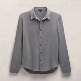 Cotton Flannel Shirting in Heather Grey | James Perse Los Angeles