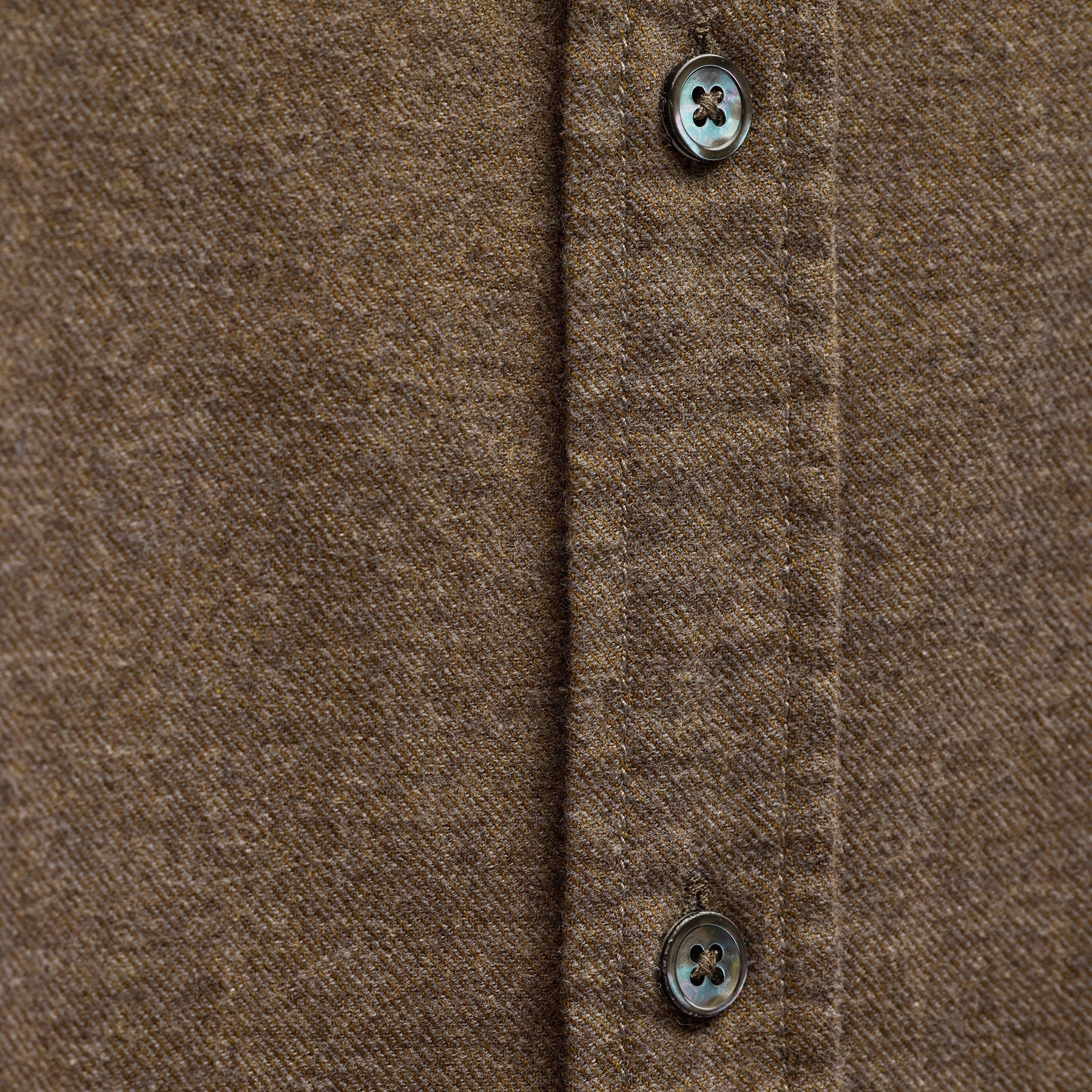 Refined Cotton Flannel Shirt - Mid Brown