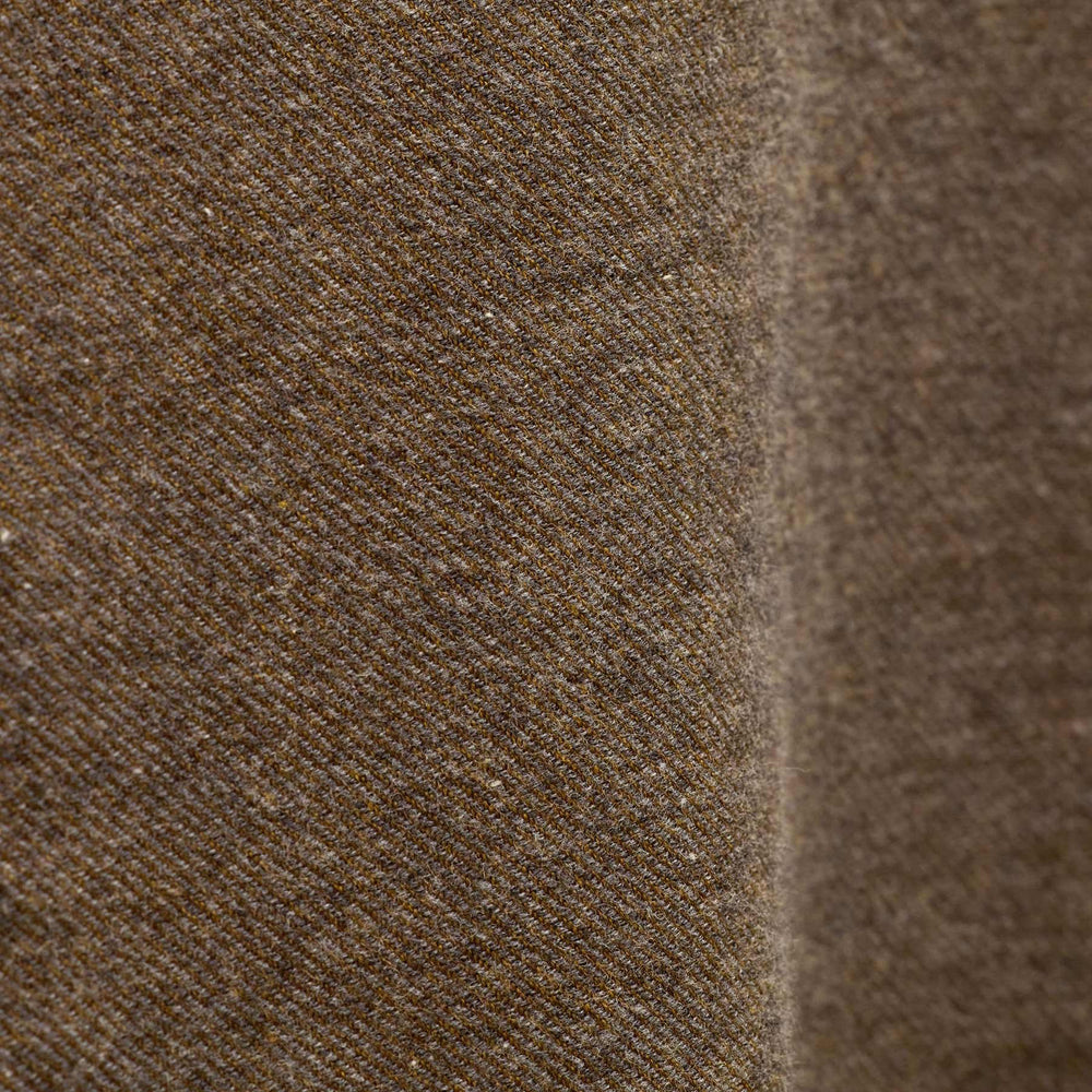 Refined Cotton Flannel Shirt - Mid Brown