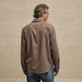 Refined Cotton Flannel Shirt in Mid Brown | James Perse Los Angeles