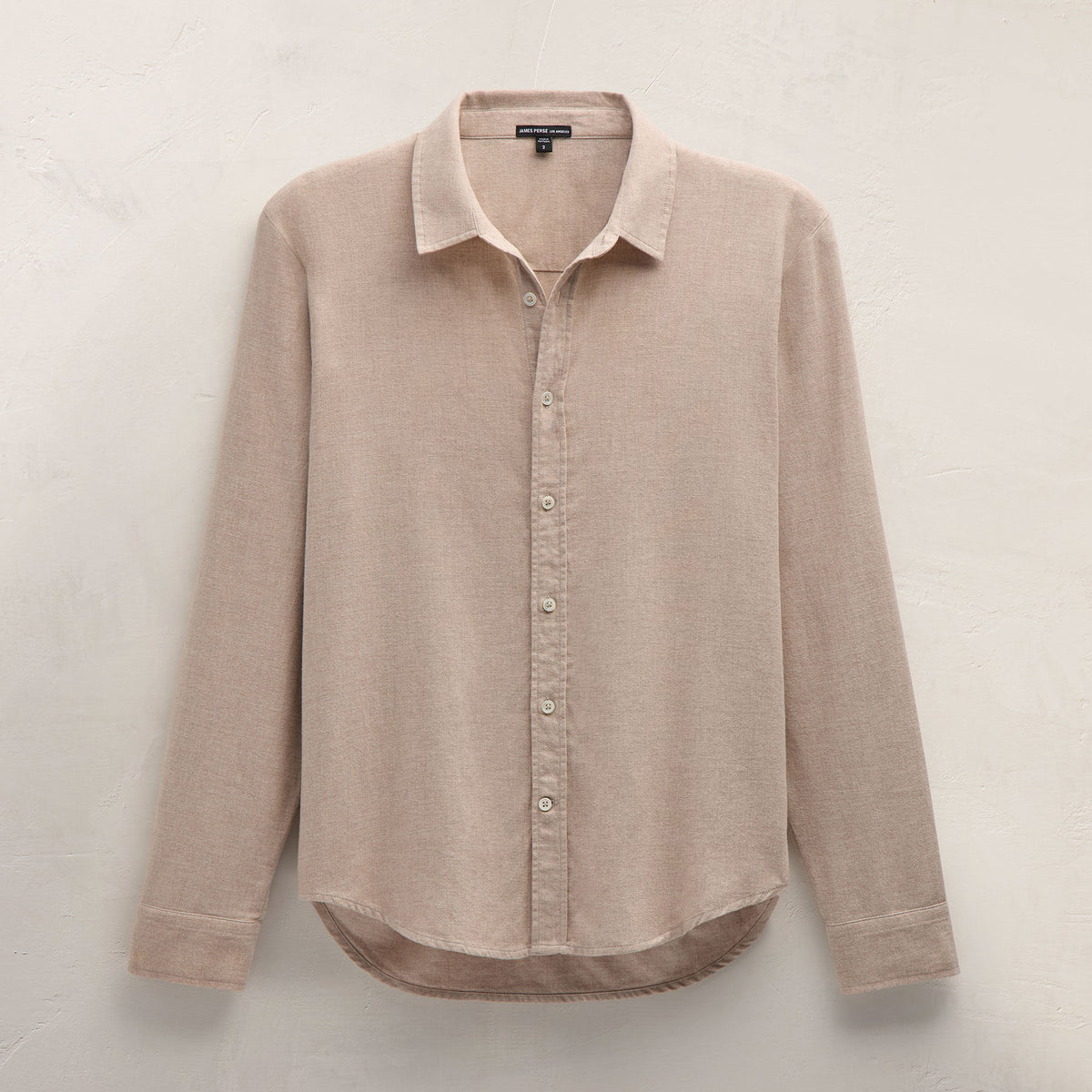 Cotton Flannel Shirting in Stone | James Perse Los Angeles