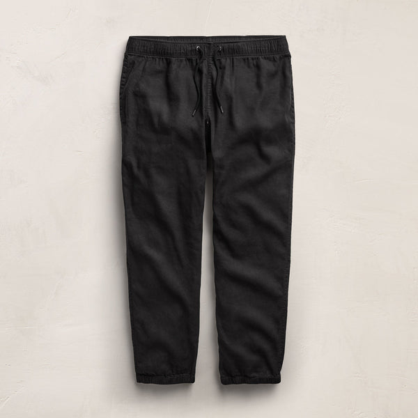Stretch Linen Jogger in Black | James Perse Los Angeles