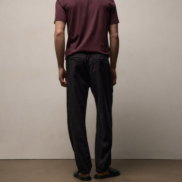 Stretch Linen Jogger in Black | James Perse Los Angeles