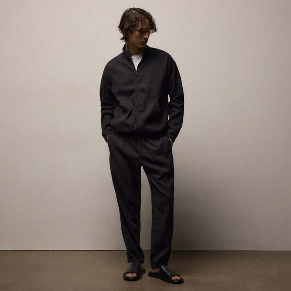 Stretch Linen Jogger in Black | James Perse Los Angeles
