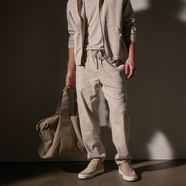 Linen Blend Jogger in Salt Pigment | James Perse Los Angeles