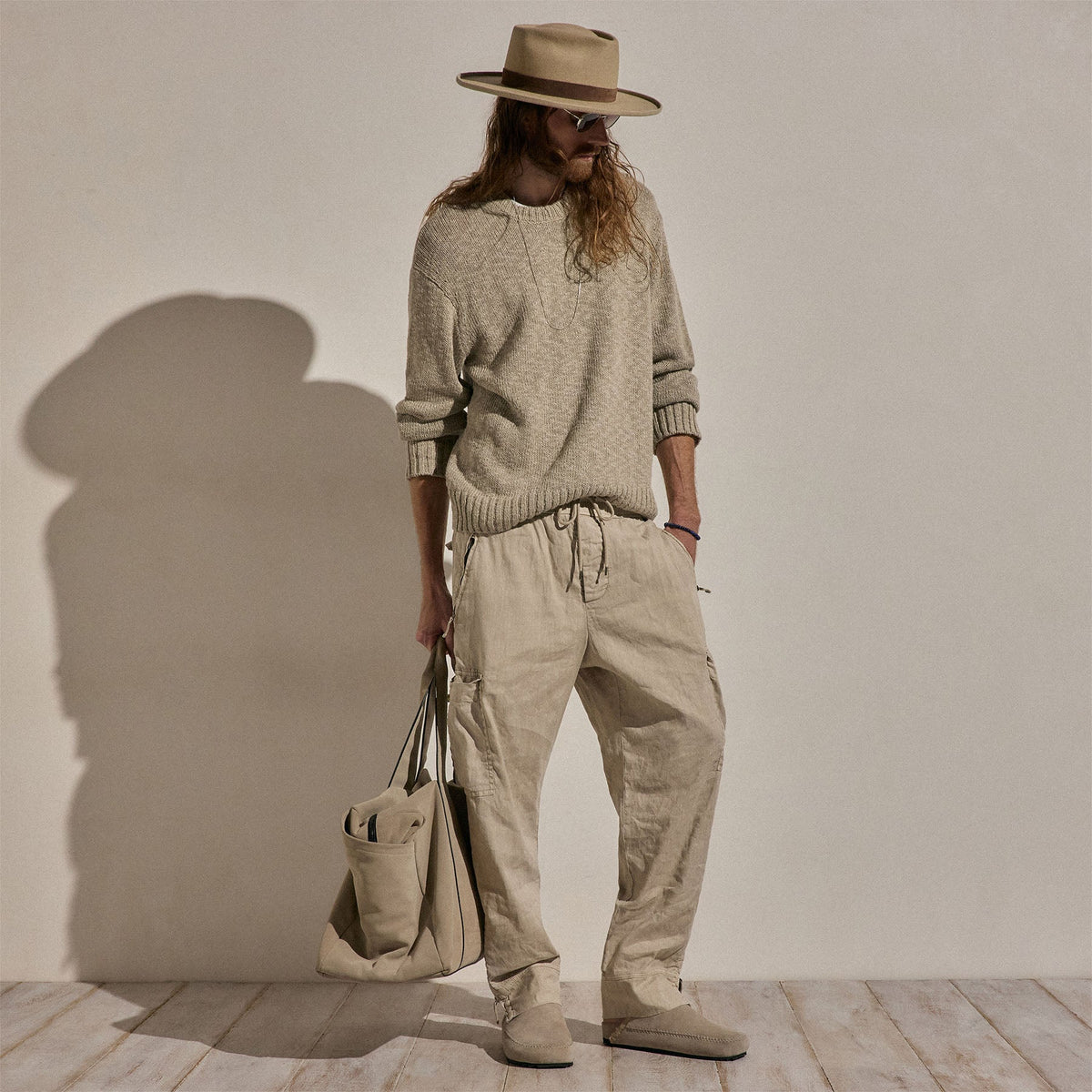 Parachute Linen Cotton Cargo in Flax Pigment | James Perse Los Angeles