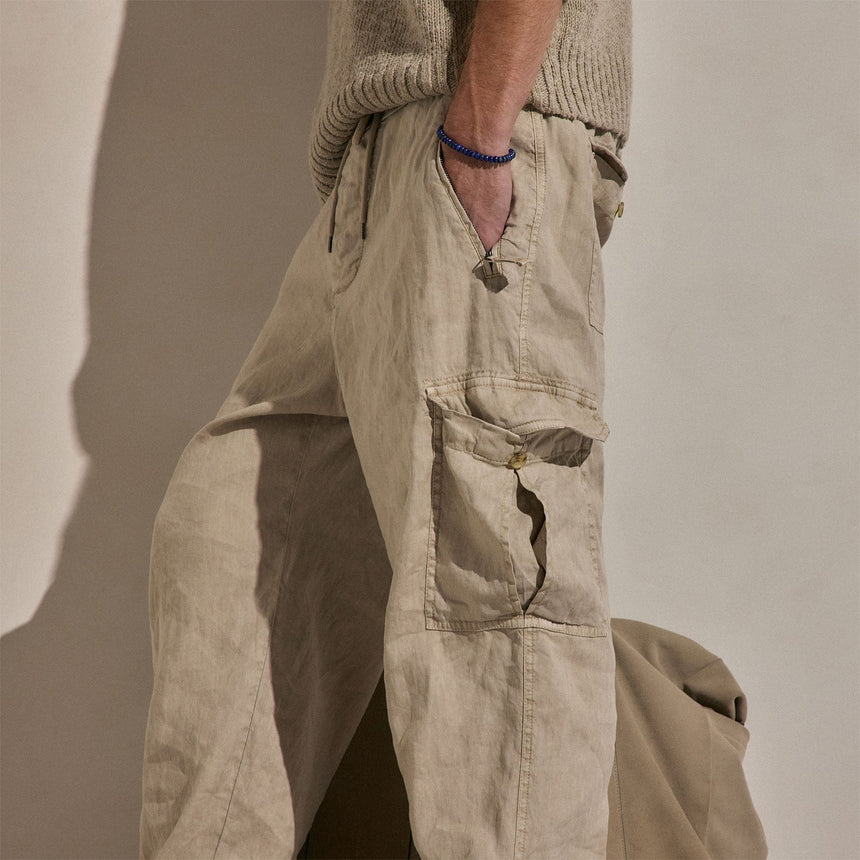 Parachute Linen Cotton Cargo in Flax Pigment | James Perse Los Angeles