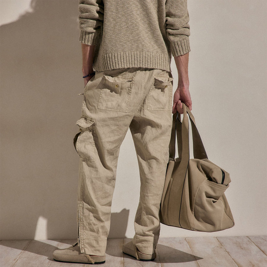Parachute Linen Cotton Cargo in Flax Pigment | James Perse Los Angeles