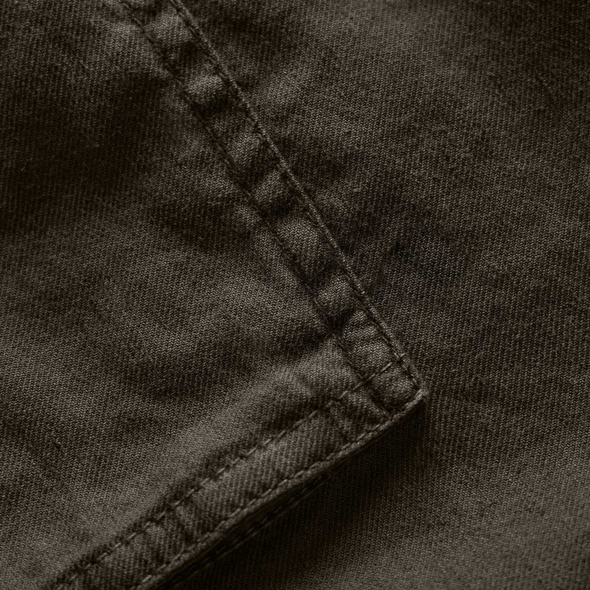 Stretch Linen Cargo Pant in Dark Olive Pigment | James Perse Los Angeles