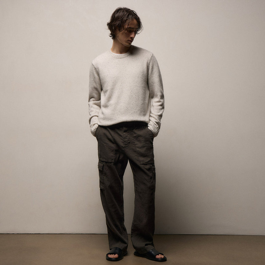 Stretch Linen Cargo Pant in Dark Olive Pigment | James Perse Los Angeles
