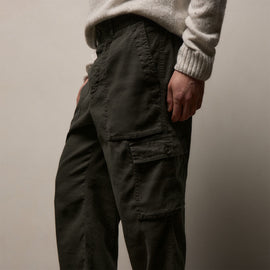 Stretch Linen Cargo Pant in Dark Olive Pigment | James Perse Los Angeles