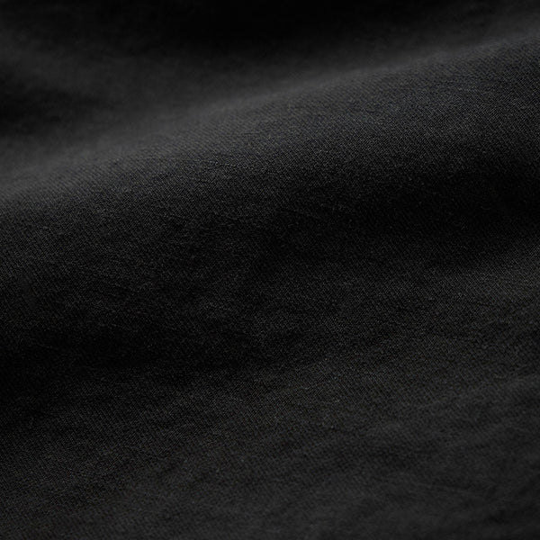 Linen Blend Zip Front Hoodie in Black | James Perse Los Angeles