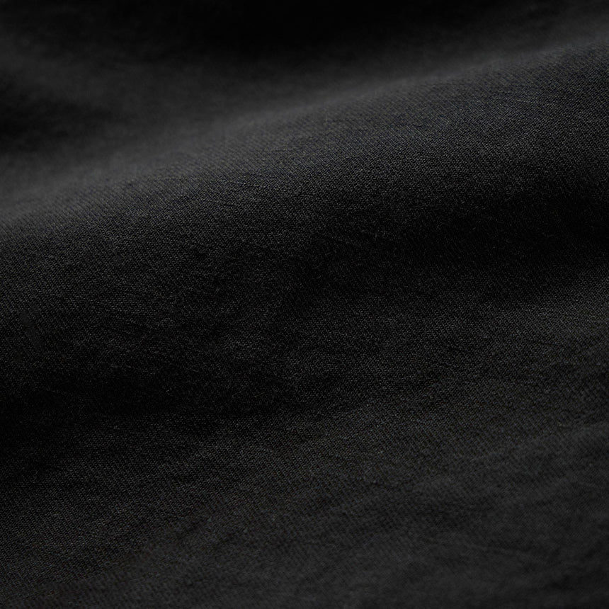 Linen Blend Zip Front Hoodie in Black | James Perse Los Angeles