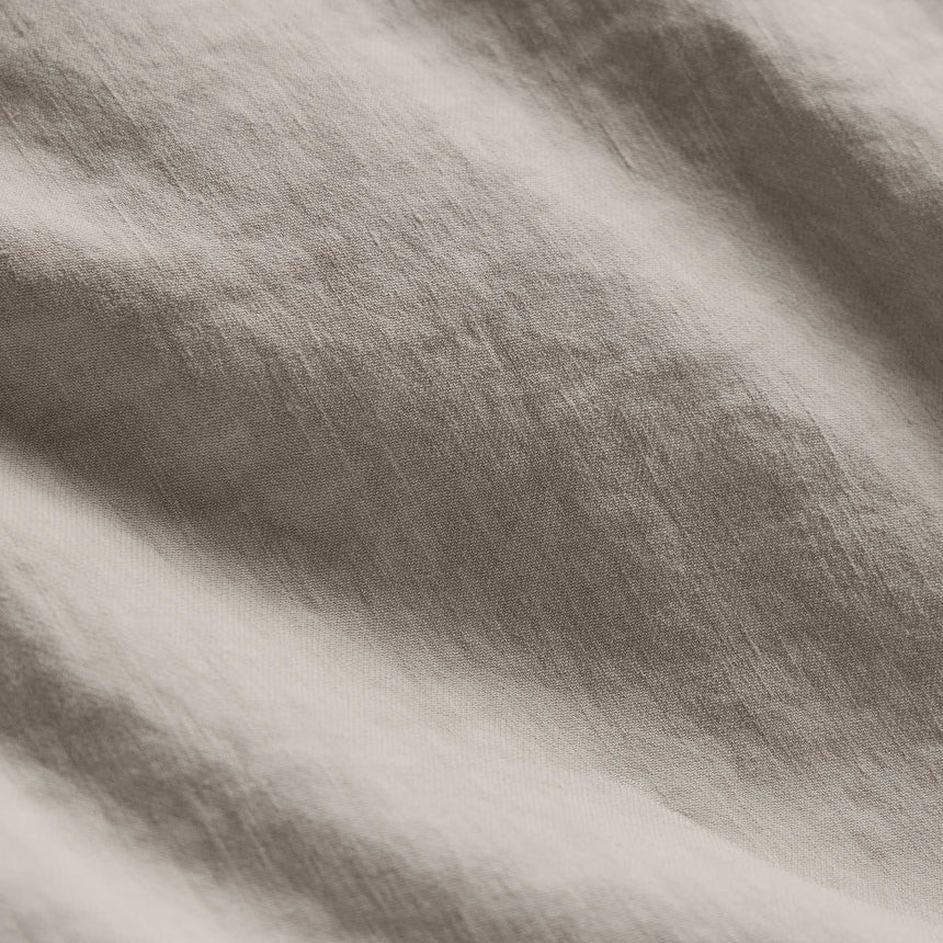 Linen Blend Zip Front Hoody in Salt Pigment | James Perse Los Angeles