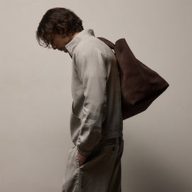 Suede Large Tote in Cafe | James Perse Los Angeles / Mens