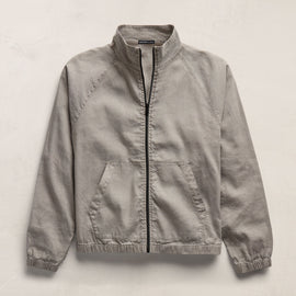 Stretch Linen Track Jacket in Fog Pigment | James Perse Los Angeles