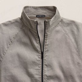 Stretch Linen Track Jacket in Fog Pigment | James Perse Los Angeles