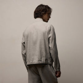 Stretch Linen Track Jacket in Fog Pigment | James Perse Los Angeles