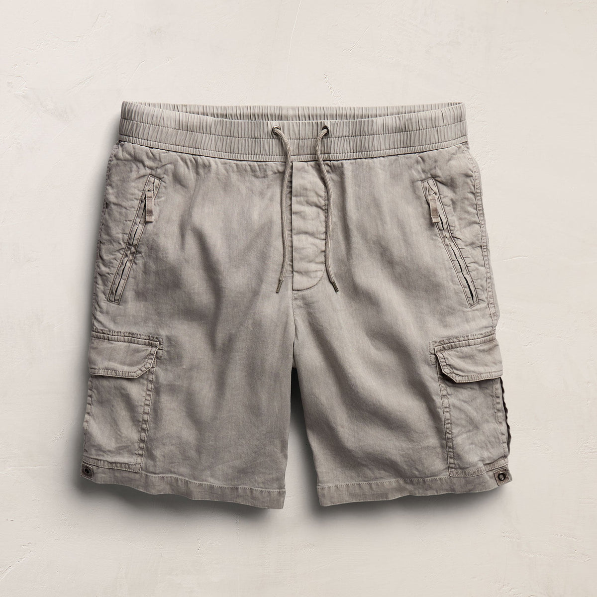 Linen Cotton Utility Short in Fog Pigment | James Perse Los Angeles