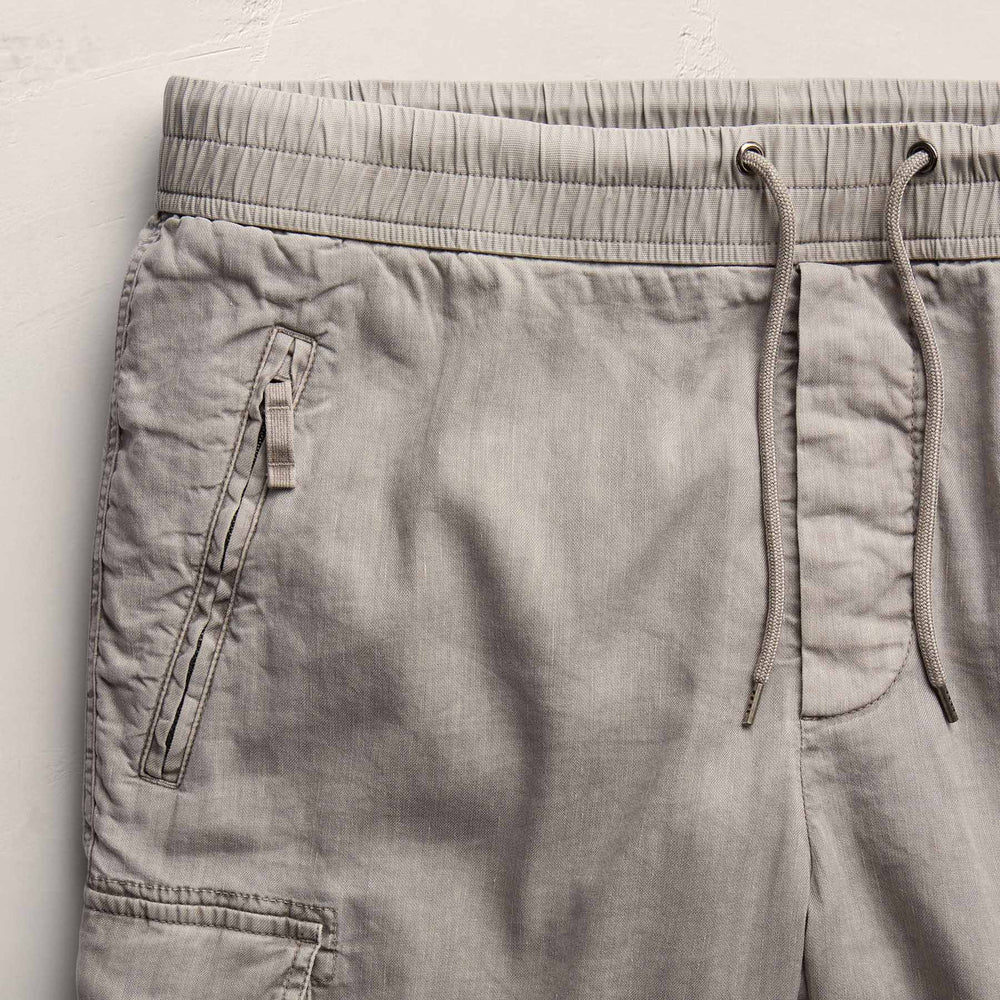 Linen Cotton Utility Short in Fog Pigment | James Perse Los Angeles