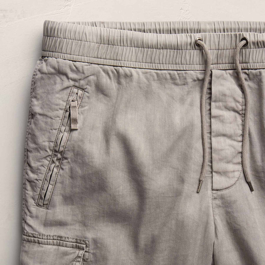 Linen Cotton Utility Short in Fog Pigment | James Perse Los Angeles