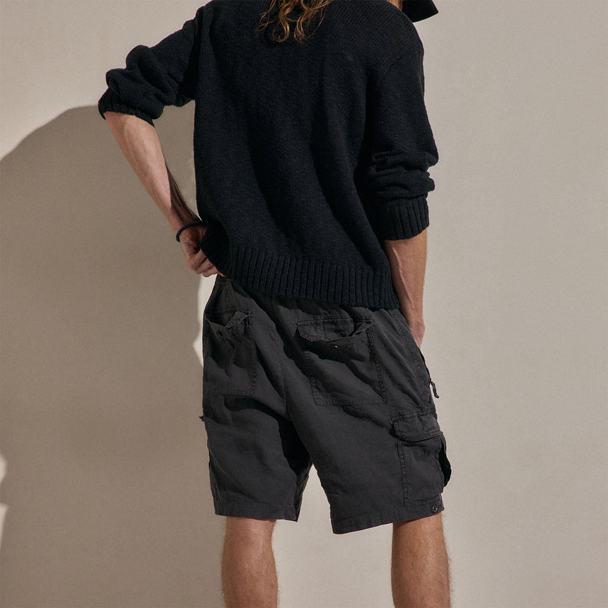 Parachute Linen Cotton Cargo Short in Magma Pigment | James Perse Los Angeles