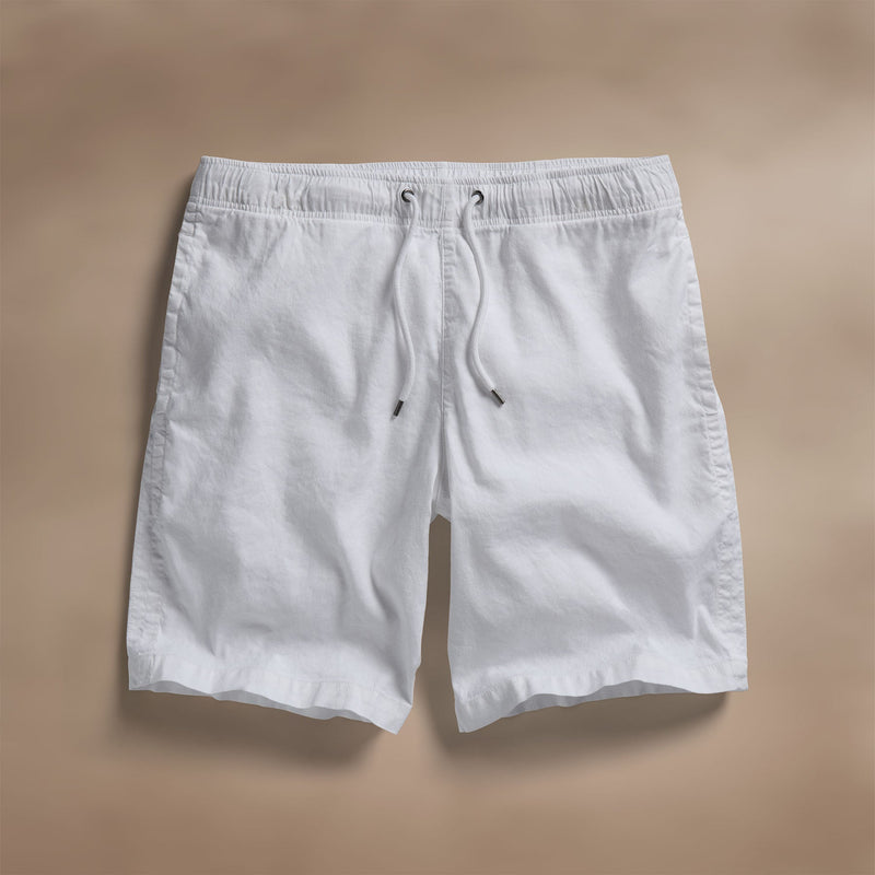 Linen Blend Jogger Short in White | James Perse Los Angeles