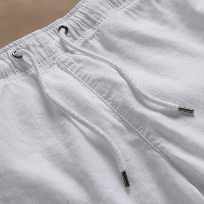 Linen Blend Jogger Short in White | James Perse Los Angeles