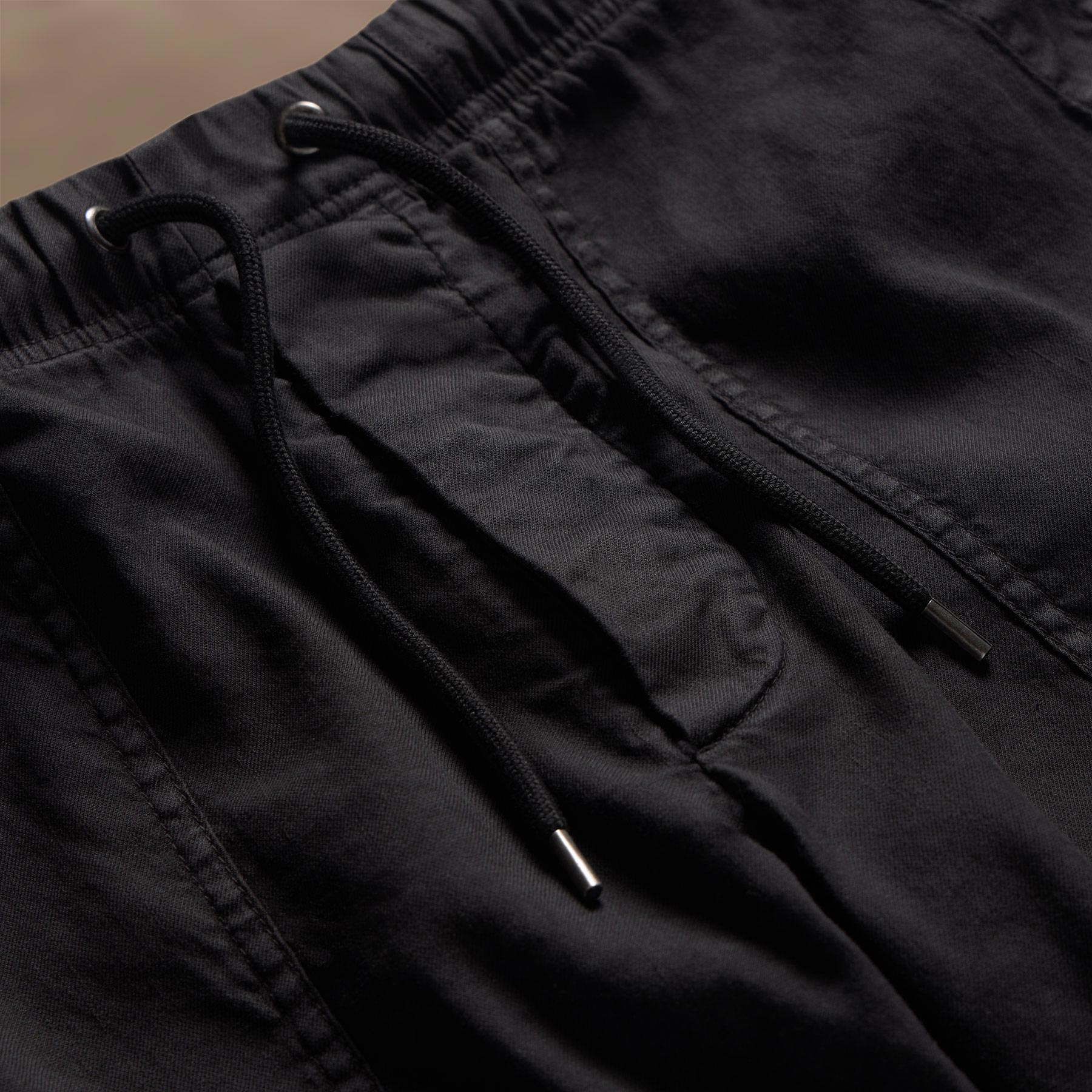 Linen Blend Utility Short - Black | James Perse Los Angeles