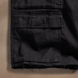Linen Blend Utility Short in Black | James Perse Los Angeles
