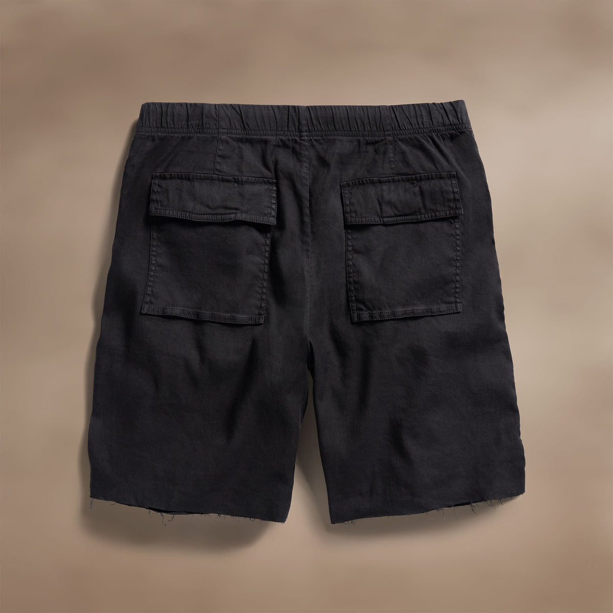 Linen Blend Utility Short in Black | James Perse Los Angeles