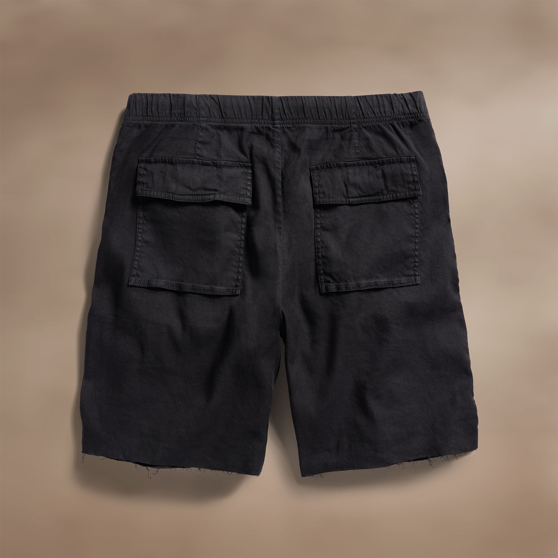 Linen Blend Utility Short in Black | James Perse Los Angeles