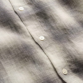 Plaid Linen Shirt in Grey Plaid | James Perse Los Angeles