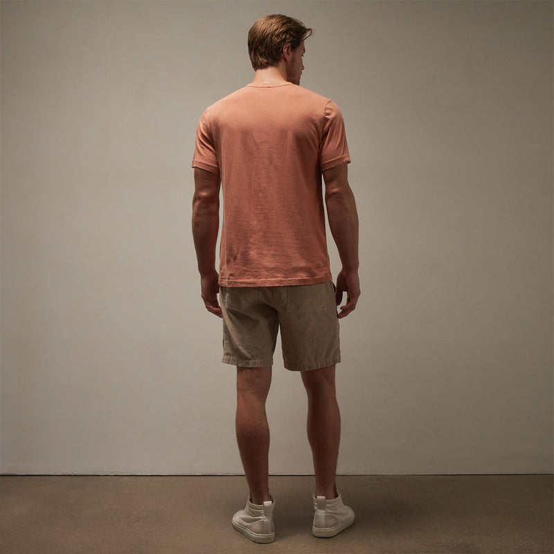 Lightweight Jersey Pocket Tee in Adobe Pigment | James Perse Los Angeles